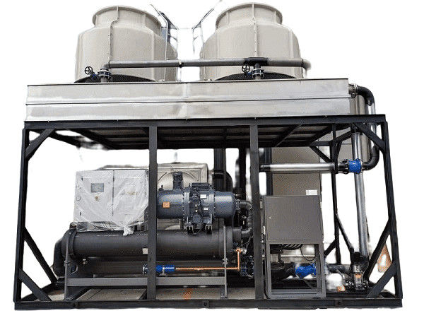 100hp 水冷蔵螺旋型低温冷却機 インジェクション鋳造機のためのダブルハンベル圧縮機