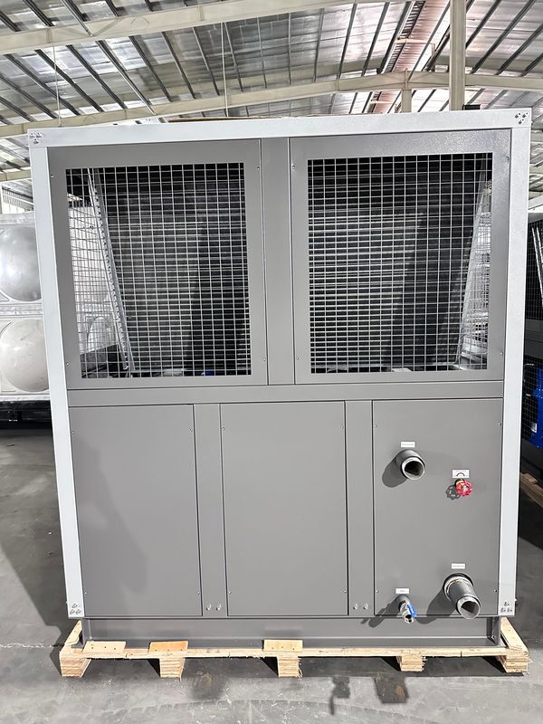 工場供給 60HP 空気冷却工業用水冷却機 60 トンスクロールタイプグリコル冷却機 4 スロール圧縮機