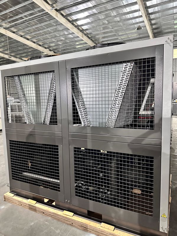 工場供給 60HP 空気冷却工業用水冷却機 60 トンスクロールタイプグリコル冷却機 4 スロール圧縮機