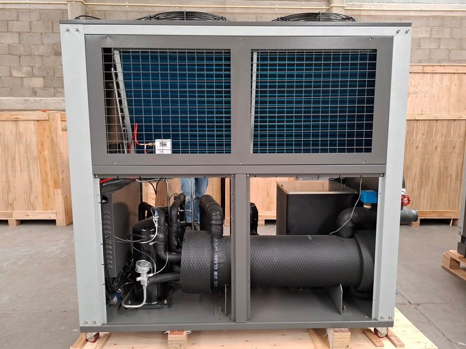 5HP産業用水冷却器 プラスチック加工 5RT製薬用化学冷却用空冷冷却器 銅管コンデンサ