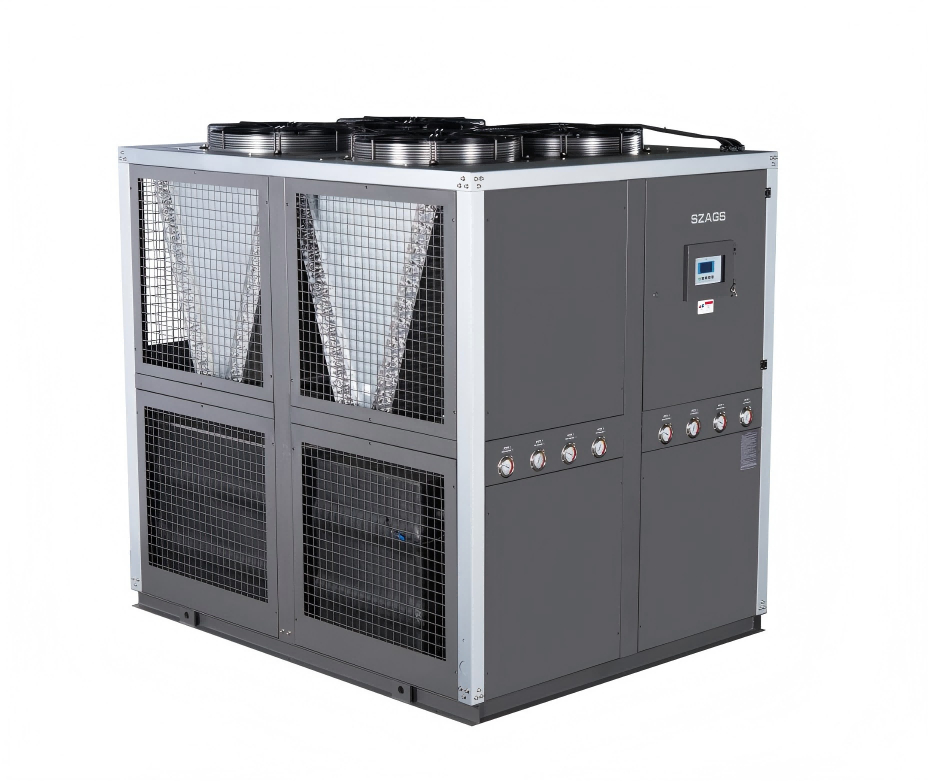 40RT 空冷式工業用グリコールチラー 押出機用4コンプレッサー搭載省エネ型スクロールチラー